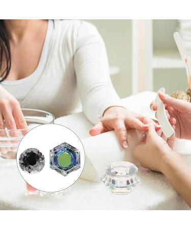 Housoutil Nail Art Crystal Cup Nail Art Liquid Cup Nail Art Tools Dappen Dishes Container with Lid Dappen Dish with Lid Nail Liquid Bowl Clear Container with Ring White Crystal Acrylic Glass - Buy Online on GoSupps.com