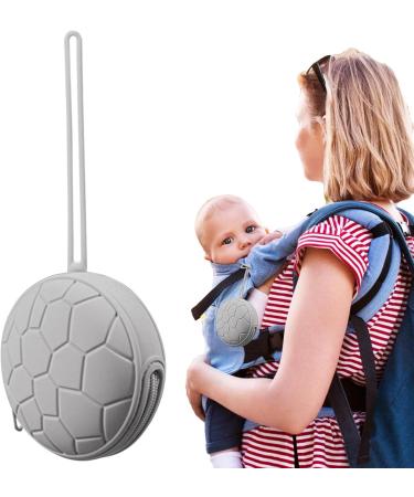 Aelevate Pacifier Cover for Toddlers | BPA-Free Portable Pacifier Holder & Clip | Diaper Bag & Stroller Accessory - Gray - Buy Online on GoSupps.com