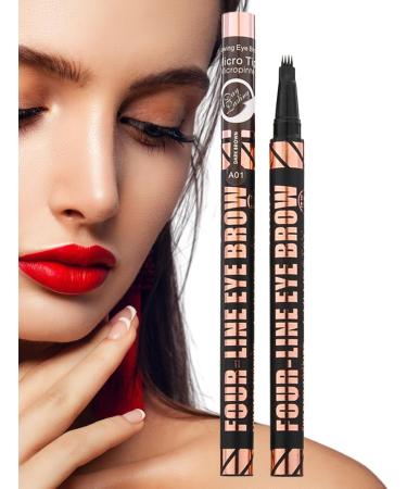 Huvqianu Eyebrow Pencil Portable Liquid Brow Pen 4 Tip Long Lasting Cosmetic Kit 1ML Smudge Proof Make Up Eyewear Microbladings Eyebrow Filler for Men Women Daily Makeup 1 - Buy Online on GoSupps.com