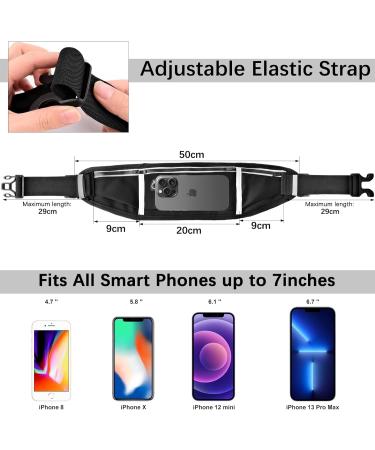 WuGU Waterproof Running Belt with 3 Pockets | Adjustable Jogging Bag & Bum Bag with Reflective Tape & Headphone Jack - Buy Online on GoSupps.com