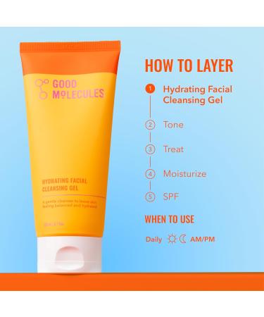 Good Molecules Gel nettoyant hydratant pour le visage l'eau de rose et l'ananas pour le visage illumine nettoie et hydrate - Buy Online on GoSupps.com