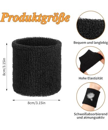Partideal 12-Pack Black Fitness Welding Tapes | 8x8cm Elastic Wrist Straps for Men | Ideal for Tennis Basketball Football & Running - Buy Online on GoSupps.com
