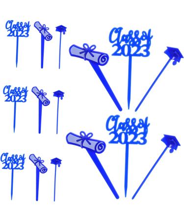 ABOOFAN 90 Pcs Graduation Cake Insert Grad Cupcake Toppers Graduation Decorations Graduation Cupcake Decoration Toppers Graduation Dessert Topper Cupcakes Black Decor Graduate Paper Cup 7.6X4CMx3pcs Bluex3pcs - Buy Online on GoSupps.com