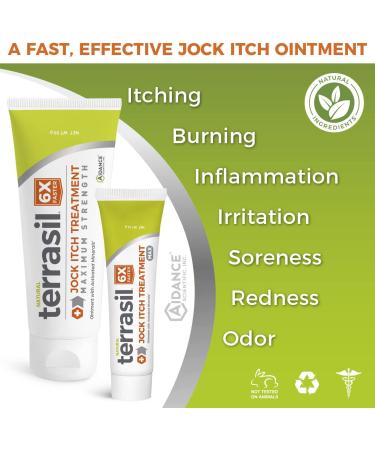 Terrasil Jock Itch Treatment MAX - Fast-Acting Natural Antifungal Ointment - Relieves Irritation & Treats Tinea Cruris - 50g - Buy Online on GoSupps.com