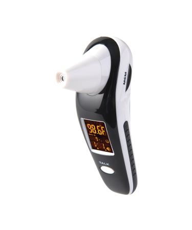 HealthSmart DigiScan Digital Accurate Infrared Thermometer Instant Read Talking Forehead Thermometer Ear Thermometer For Babies Children and Adults Black