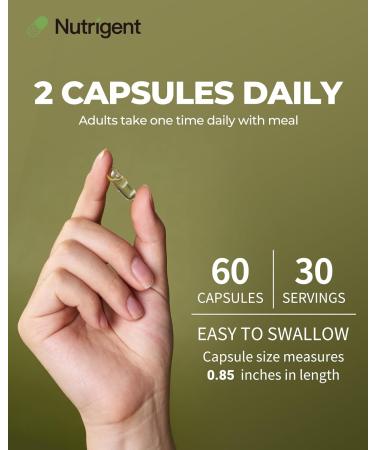 Nutrigent USDA Certified Organic Flaxseed Oil 1000 mg, Cold Pressed 100% Pure with Plant-Based Omega 3 ALA Essential Fatty Acids for Heart & Skin Health, 60 Capsules - Buy Online on GoSupps.com