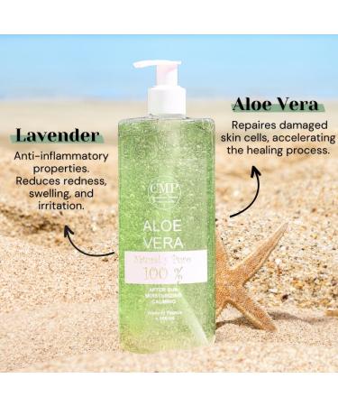 Aloe Vera Lavender Gel Refreshing Moisturizing and Soothing Action | Revitalizing After Sun Lotion | Anti-Aging and Repairing 500ml - Buy Online on GoSupps.com