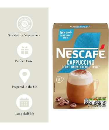 Coffee Multipack With 4x Nescafe Cappuccino Unsweetened Taste Decaf Gold Mix Coffee Boxes - 32 Nescaf Cappuccino Coffee Sachets - 8 per pack - Nescafe Coffee On the Go Instant Coffee Sachets - Buy Online on GoSupps.com