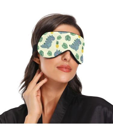 Haskirky Light Blocking Eye Mask for Adults - Breathable & Adjustable | Ideal for Travel, Yoga, Meditation | Comfortable Deep Sleep Aid with Dinosaur Cartoon Design - Buy Online on GoSupps.com