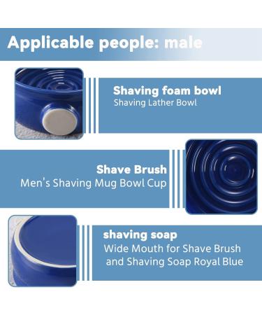 Buy Wresetly Royal Blue Ceramic Men's Shaving Mug Bowl | Wide Opening for Brush & Soap | Ideal for Grooming - Buy Online on GoSupps.com