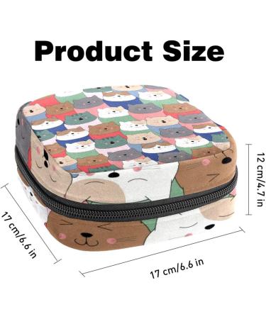 Cat Pattern Women's Binding-Up Bags | Stylish Tampon Storage & Zip Pockets - Multi-Purpose Menstrual Bags - Buy Online on GoSupps.com