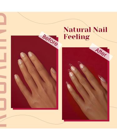 Rosalind Clear Nail Tips 504 Pack - Medium Almond Fake Nails for Gel & Acrylic - 12 Sizes - Transparent Full Coverage - Buy Online on GoSupps.com