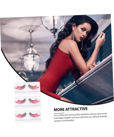 minkissy 18 Pairs Halloween False Eyelashes Long False Eye Lashes Vivid Eyelashes Party Eyelashes Women False Eyelash Reusable Artificial Eyelashes Unique Imported Fiber Miss Decorate - Buy Online on GoSupps.com
