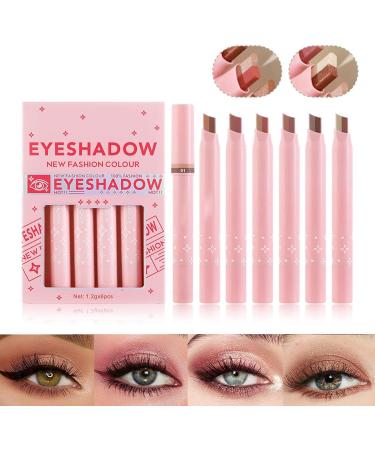 Eye Shadow Crayon - Double Colors Eyeshadow Stick Makeup | Long Lasting Sweatproof Cream Eyeshadow Set Eye Makeup for Women Family Girls - Buy Online on GoSupps.com