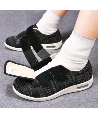 Women's Diabetic Shoes - Extra Wide Adjustable Walking Sneakers for Swollen Feet | Size 9 Wide Grey - Buy Online on GoSupps.com