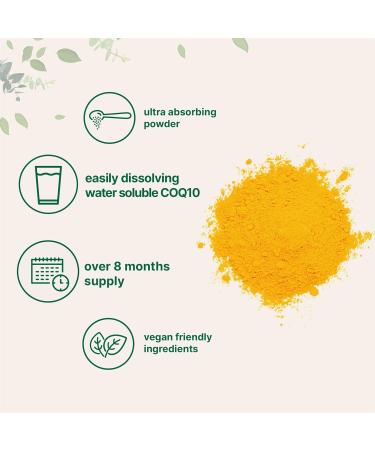 Water Soluble COQ10 Supplement - 200mg Powder 50g Vegan Heart & Energy Support - Micro Ingredients - Buy Online on GoSupps.com