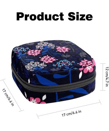 Buy Women's Bandages Storage Bags - Portable Menstrual Pad & Tampon Zipper Bag for Teens & Women | Abstract Flower Pattern - Buy Online on GoSupps.com