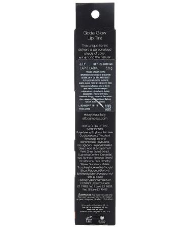 E.L.F. Gotta Glow Lip Tint - Perfect Peach 0.13 oz | Hydrating Color for Lively Lips - Buy Online on GoSupps.com