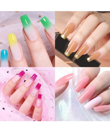 Kalolary Full Cover Dual Nail System Form 100PCS Clear Dual Forms UV Gel Acrylic Tips + 10PCS Poly Gel Quick Building Nail Tip Clip - Buy Online on GoSupps.com