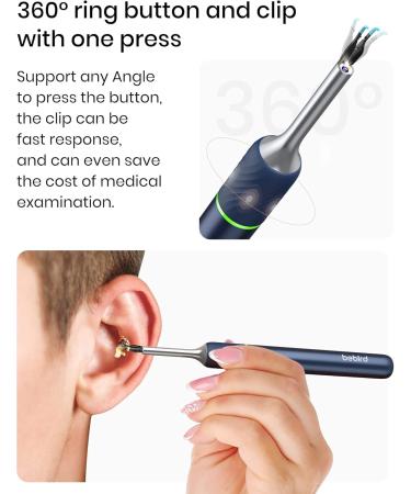 Buy Bebird WiFi Ear Wax Removal Tool Camera - 10MP Ear Cleaner with Gyroscope & 12 Tips for iPhone & Android - Buy Online on GoSupps.com