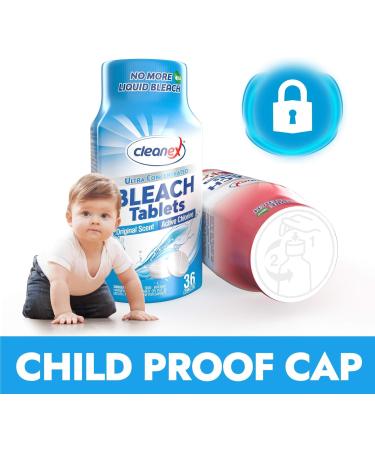 Buy Advanced Water-Soluble Bleach Tablets - 36 Ultra Concentrated No Phosphate Cleaning Tablets for Laundry & Multiuse - Buy Online on GoSupps.com