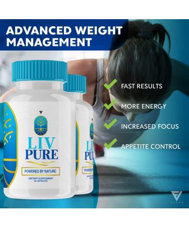 Fyvus Liv Pure Capsules - Liver Detox & Weight Loss Supplement | Live Pure Liver Cleanse | 60 Capsules for Health Support - Buy Online on GoSupps.com