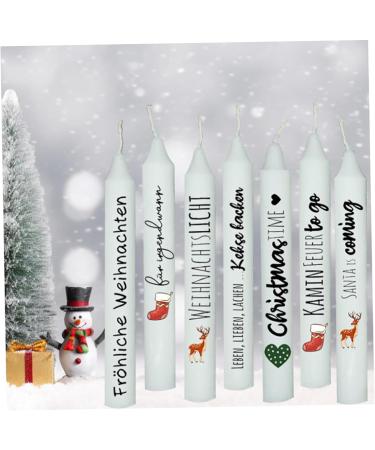 Christmas Candle Stickers - 7 Sheets of Vibrant Water Transfer Labels with Snowman & Reindeer - Perfect for Candles & Water Bottles - Buy Online on GoSupps.com