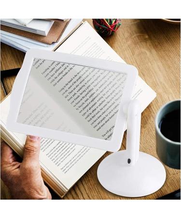 Professional 3X Reading Magnifier with LED Light Large A4 Sheet Vision Aid Handheld with Foldable Stand Hands Free Assisted Reading Aid Lens for Books Seniors White Full of Stars - Buy Online on GoSupps.com