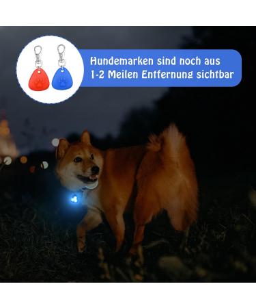 5-Piece Silicone Dog LED Light Keychain | Waterproof Security Pet Lights for Dogs & Cats 3 Flashing Modes - Buy Online on GoSupps.com