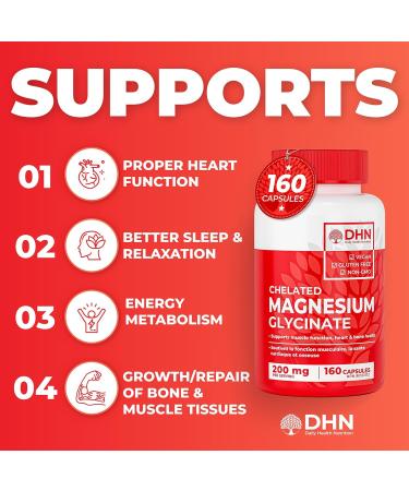 Magnesium Glycinate Max Absorb | Supports Sleep Relaxation Energy Metabolism Muscle & Tissue Function | Pure Magnesium Glycinate Not a Blend! | Stomach Friendly | Canadian Made Quality Assured - Buy Online on GoSupps.com