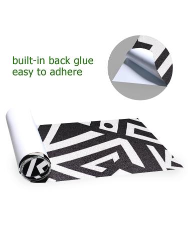 Eyanle Abstract Black White Skateboard Grip Tape 44x10in - Non Slip Sandpaper Longboard Scooter Griptape - Anti-Tearing Design - 12 - Buy Online on GoSupps.com