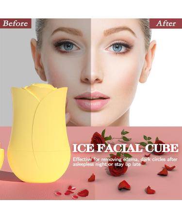 Bexdug Ice Face Roller Skin Care Ice Roller Ice Roller for Face and Eye Facial Beauty Ice Roller Skin Care Tools Ice Facial Cube Silicone Ice Mold Yellow - Buy Online on GoSupps.com