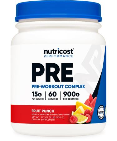 Nutricost Pre-Workout Complex Powder Fruit Punch (60 Serv) - Buy Online on GoSupps.com