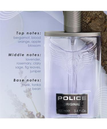 POLICE Original - Fragrance For Men - Fougere Scent - Opens With Notes Of Bergamot Blood Orange And Apple Blossom - Lavender Rosemary And Clary Sage Middle - Tonka Bean Base - 3.4 Oz EDT Spray 3.4 Fl Oz (Pack of 1) - Buy Online on GoSupps.com