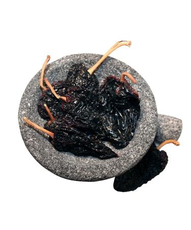 El Molcajete Brand Dried Ancho Chiles Peppers 16 oz Bag - Mexican Recipes for Chilis, Tamales, Salsa, Meats, Soups, Mole, Stews & BBQ - Buy Online on GoSupps.com