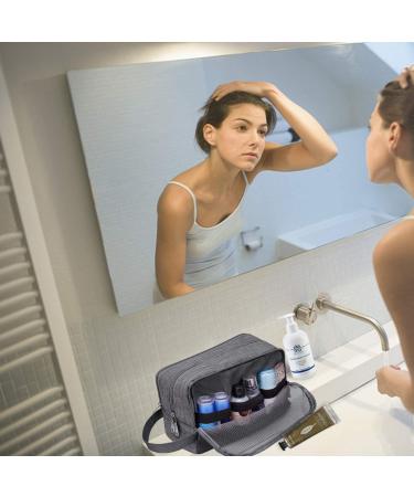 Durable Water Resistant Men's Toiletry Bag for Traveling - Denim Grey - Buy Online on GoSupps.com