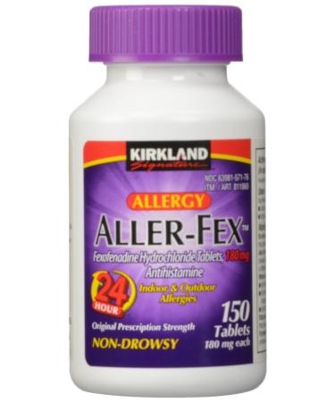 Kirkland Signature Aller-Fex 180 mg 150 Tablets - 5 Pack