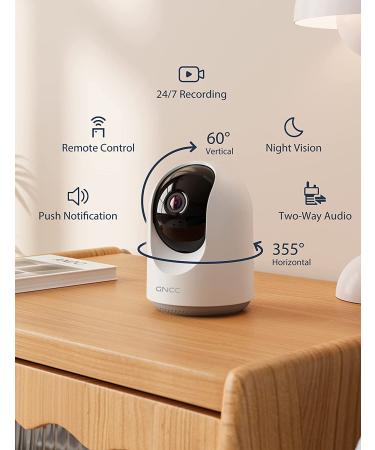 GNCC Pet Camera with Night Vision, 2-Way Audio, Smart Detection, and Remote Control for Baby & Pet Monitoring - WiFi Indoor Camera for Security - SD&Cloud Storage - P1 - Buy Online on GoSupps.com