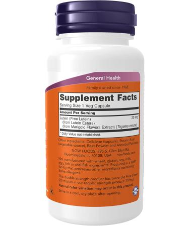 Now Foods Lutein Double Strength - 90 Veg Capsules for Eye Health - Buy Online on GoSupps.com