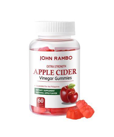 Apple Cider Vinegar Gummies for Gut Health - 60 Count - Vegan Gelatin-Free & Non-GMO with Vitamin B12 B6 Beet Root & Pomegranate - Natural Energy & Detox Supplement