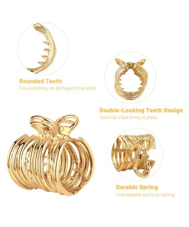 Stylish Metal Propog Hair Clips for Women | Non-Slip High Ponytail Accessories | Gold Silver Black - Perfect for Thick & Thin Hair - Buy Online on GoSupps.com
