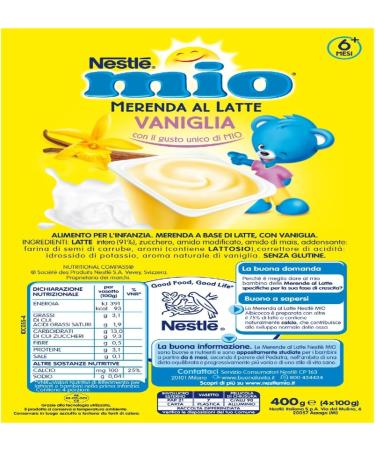 Italian Gourmet E.R. 6 NESTL MIO Vanilla Milk Snacks 4 x 100g + Gourmet Italian Pulp 400g - Buy Online on GoSupps.com