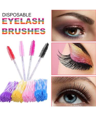 Eyelash Brush YITOU Disposable Makeup Brushes Mascara Brushes Eye Lashes Brush Crystal Wands Applicator Kits for Eyelash Eyebrow Extensions Spoolie Tool Deep red - Buy Online on GoSupps.com
