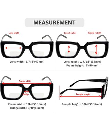 Eyekepper 4-Pack Bifocal Reading Glasses for Women - +2.00 Clear Lens Readers in Mixed Colors - Buy Online on GoSupps.com