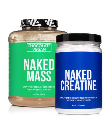 NAKED Soy-Free Protein Bundle: 8LB Chocolate Vegan Mass Creatine