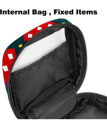 Geometric Blue Women's Binding-Up Bag | Menstrual Cup Pocket & Portable Period Bag for Girls & Women - Buy Online on GoSupps.com