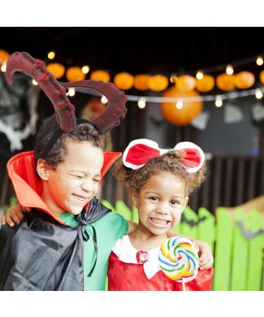 Housoutil Demon Horn Headband Halloween Devil Horns Gothic Black Devil Horns Halloween Cosplay Ox Horn Hair Accessories for Women Men Kid - Buy Online on GoSupps.com