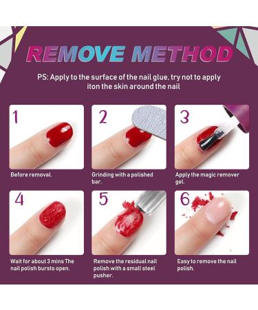 Gel Nail Polish Remover 2PC Set - Quick & Easy Soak-Off Magic Gel Remover - Professional Non-Irritating Formula - 30ml - Buy Online on GoSupps.com