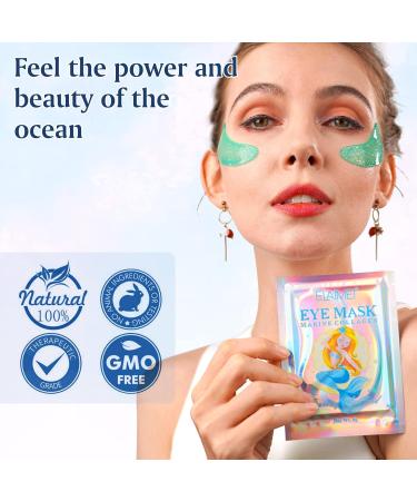 Natural Marine Collagen & Hyaluronic Acid Eye Masks - 18 Pairs Anti-Aging Pads for Dark Circles & Swollen Eyes - Buy Online on GoSupps.com