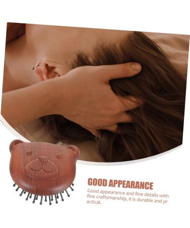 Buy Hapinary Bear-Shaped Wooden Comb & Massage Brush - Scalp Washer & Hair Massage Tool - Ideal for Healthy Hair Care | International Shipping Available - Buy Online on GoSupps.com